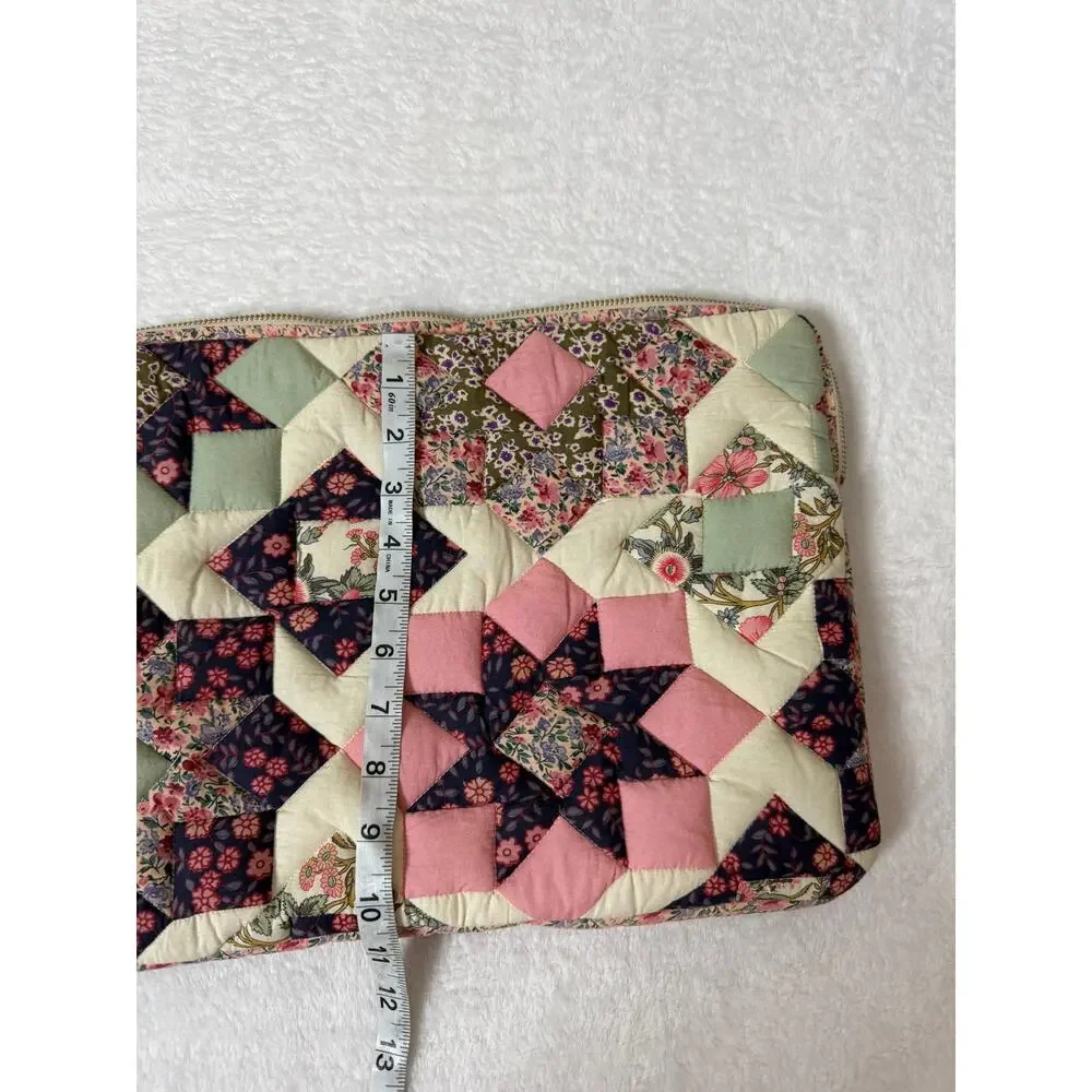 Louise Misha Hoa Floral Patchwork Quilted laptop Sleeve